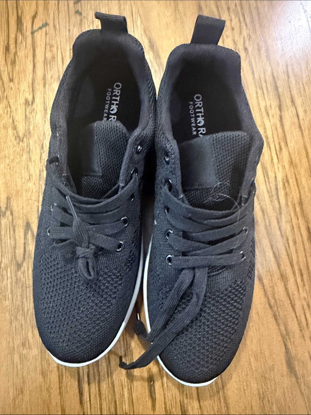 Orthora Footwear Men's Black Knit Athletic Sneakers